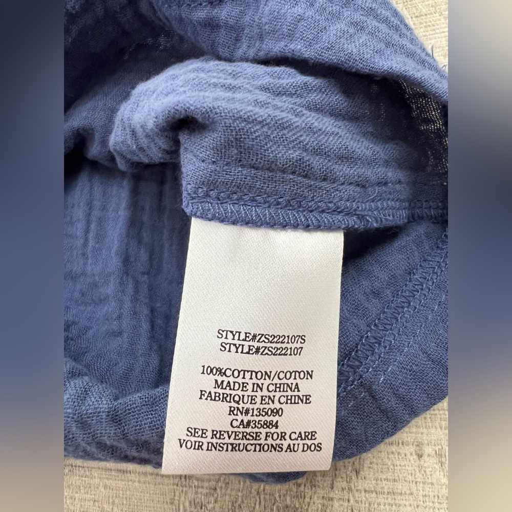 NWT Z Supply Maven Gauze Romper in Dark Indigo Size Small - Picture 12 of 13